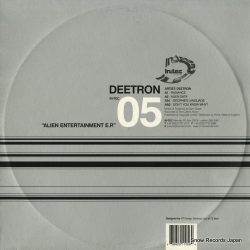 DEETRON alien entertainment e.p. IN-TEC05