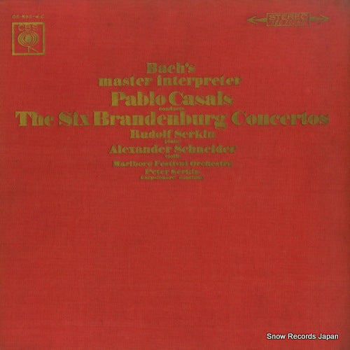 CASALS, PABLO bach; the six brandenburg concertos OS-593-C