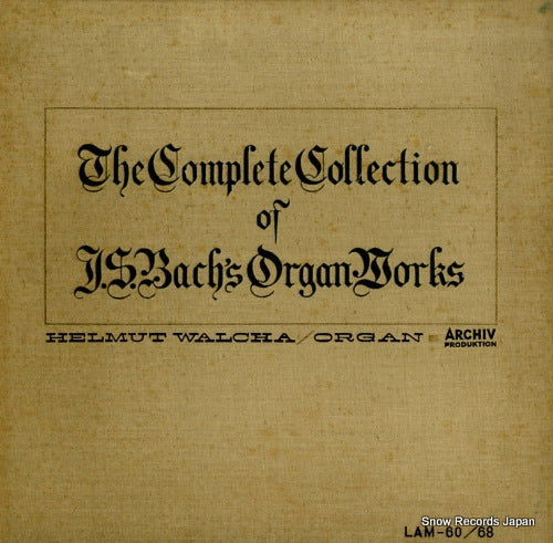 WALCHA, HELMUT the complete collection of j.s. bach's organ works LAM-60
