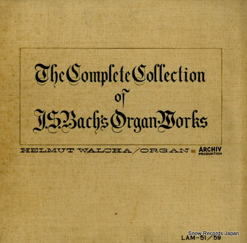 WALCHA, HELMUT the complete collection of j.s. bach's organ works LAM-51
