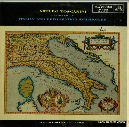 TOSCANINI, ARTURO mendelssohn; italian and reformation symphonies LM-1851