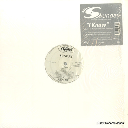 SUNDAY i know Y724385889813