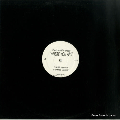 PATTERSON, RAHSAAN where you are HTS-001
