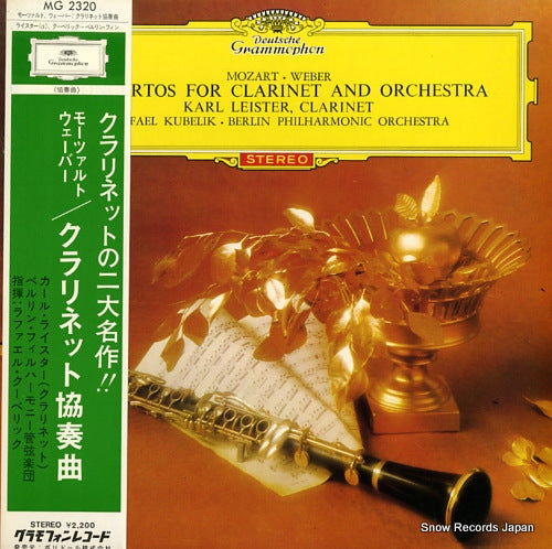 LEISTER, KARL mozart / weber; 2 clarinet concertos MG2320