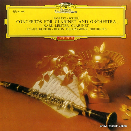 LEISTER, KARL mozart / weber; 2 clarinet concertos MG2320