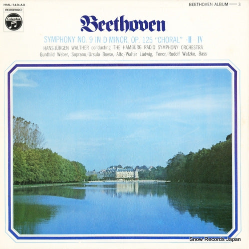 WALTHER, HANS-JURGEN beethoven; symphony no.9 "choral" HML-143-AX