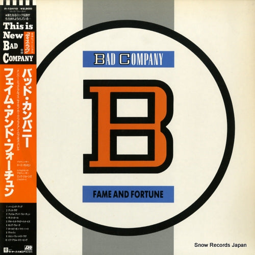 BAD COMPANY fame and fortune P-13410