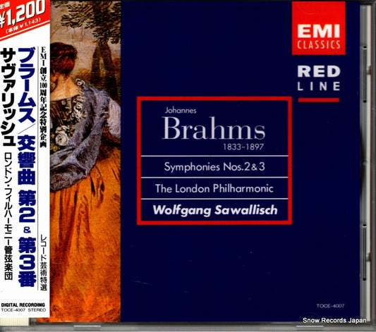 SAWALLISCH, WOLFGANG brahms; symphonies nos.2 & 3 TOCE-4007 / 2DJ-5253