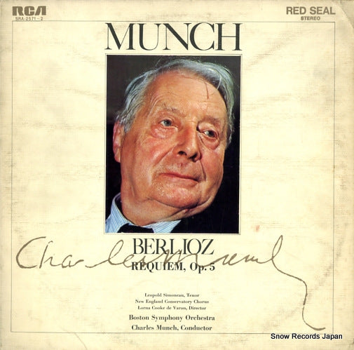 MUNCH, CHARLES berlioz; requiem op.5 SRA-2571