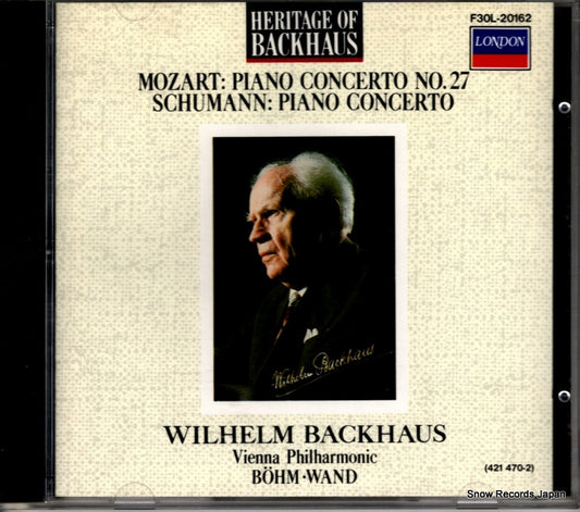BACKHAUS, WILHELM mozart; piano concerto no.27 F30L-20162 / 421470-2