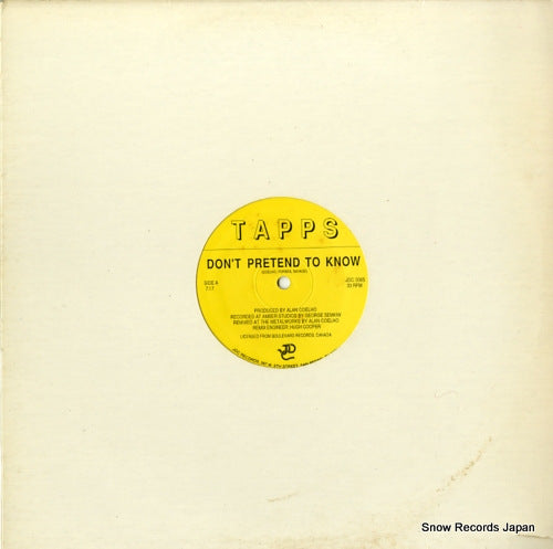 TAPPS don't pretend to know JDC0085