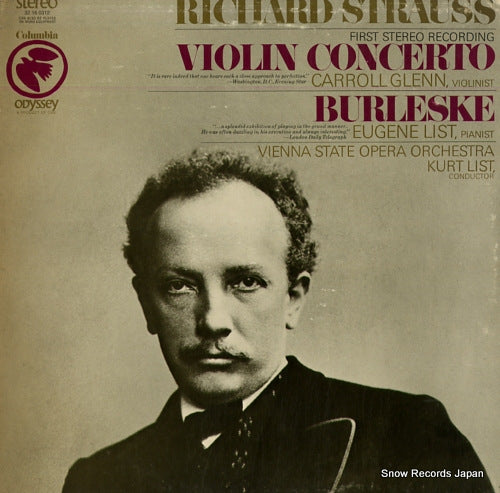 GLENN, CARROLL richard strauss; violin concerto 32160312