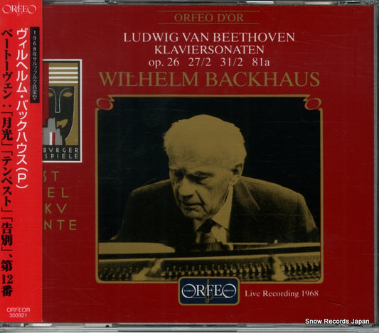 BACKHAUS, WILHELM beethoven; klaviersonaten ORFEOR300921 / C300921B