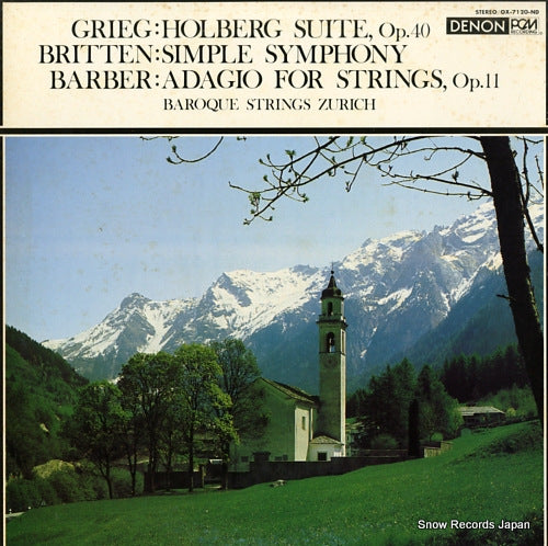 BAROQUE STRINGS ZURCH grieg; holberg suite OX-7120-ND