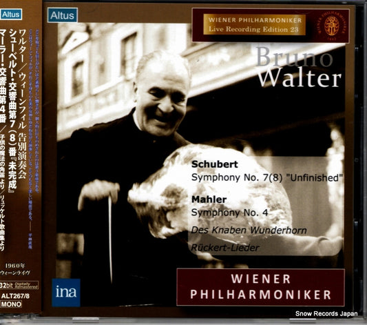 WALTER, BRUNO schubert; symphony no.7(8) "unfinished" ALT267