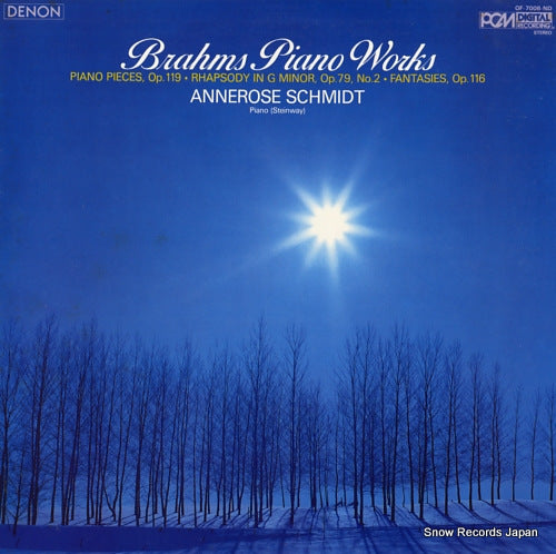 SCHMIDT, ANNEROSE brahms piano works OF-7008-ND