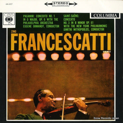 FRANCESCATTI, ZINO paganini; concerto no.1 in d major, op.6 OS-237