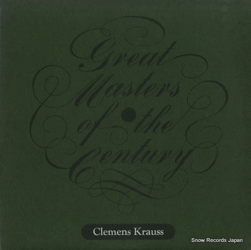 KRAUSS, CLEMENS great masters of the century / clemens krauss vol.1 PA-1021