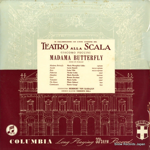 KARAJAN, HERBERT VON puccini; madama butterfly 33CX1296