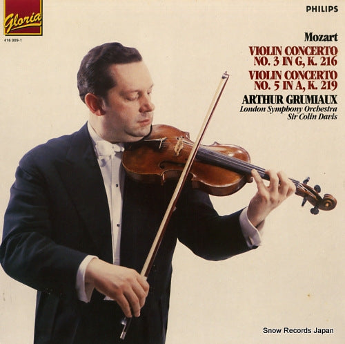 GRUMIAUX, ARTHUR mozart; violin concerto no.3 / no.5 416009-1