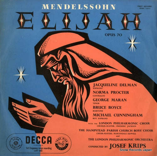 KRIPS, JOSEF mendelssohn; elijah opus 70 LXT5000