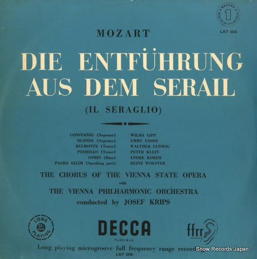 KRIPS, JOSEF mozart; die entfuhrung aus dem serail (il seraglio) LXT2536