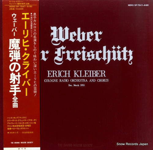 KLEIBER, ERICH weber; der freischutz OP-7547-BS