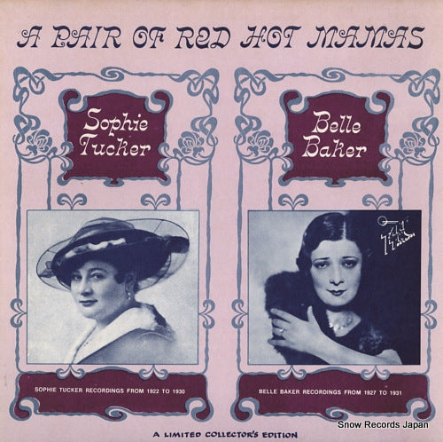 TUCKER, SOPHIE, AND BELLE BAKER pair of red hot mamas TT-208