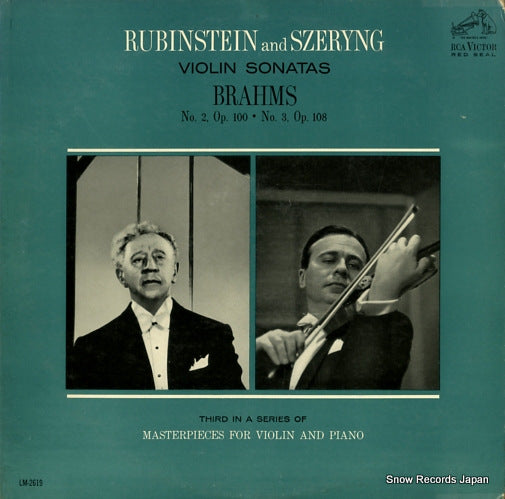 SZERYNG, HENRYK brahms; violin sonatas no.2 & 3 LM-2619