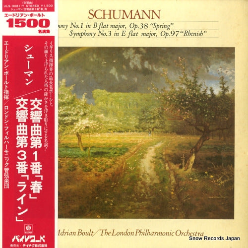 BOULT, ADRIAN schumann; symphony no.1 "spring", no.3 "rhenish" ULS-3081-Y