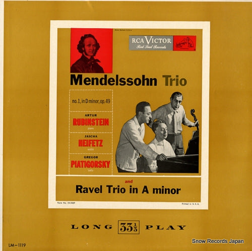 RUBINSTEIN, ARTUR mendelssohn / ravel; trio LM1119
