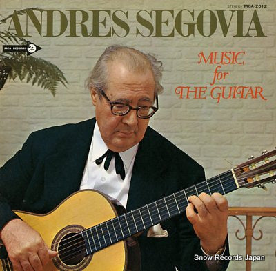 SEGOVIA, ANDRES music for the guitar MCA-2012