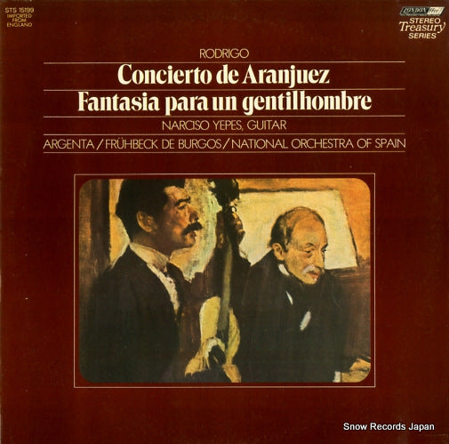 YEPES, NARCISO rodrigo; concierto de aranjuez STS15199