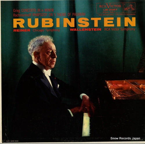 RUBINSTEIN, ARTUR grieg; concerto / rachmaninoff; rhapsody on a theme of paganini LM2087