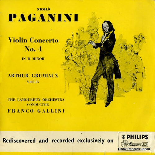 GRUMIAUX, ARTHUR paganini; violin concerto no.4 in d minor ABR4024