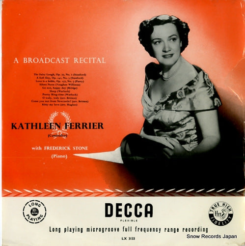 FERRIER, KATHLEEN a broadcast recital LX3133