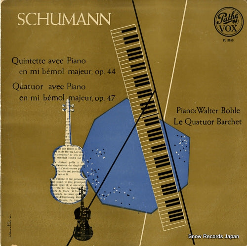 BOHLE, WALTER schumann; quintette avec piano en mi bemol majeur op.44 PL8960