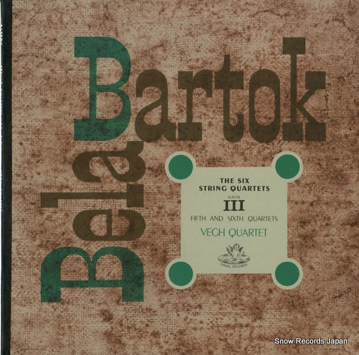 VEGH-QUARTETT bartok; fifth and sixth quartets ANG.35242