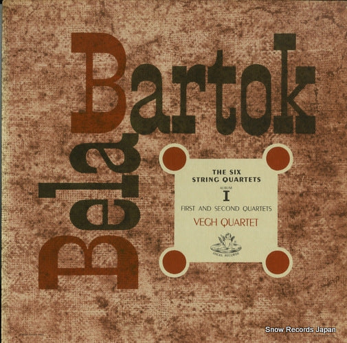 VEGH-QUARTETT bartok; quartet first and second quartets ANG.35240