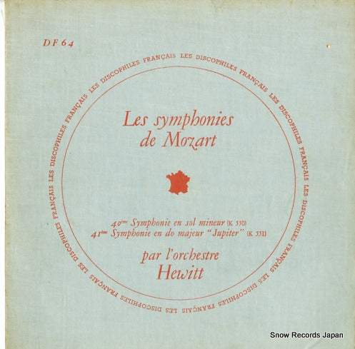 ORCHESTRE HEWITT mozart; 40e symphonie en sol mineur k550 DF64
