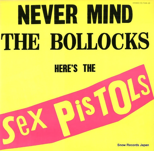SEX PISTOLS never mind the bollocks YX-7199-AX