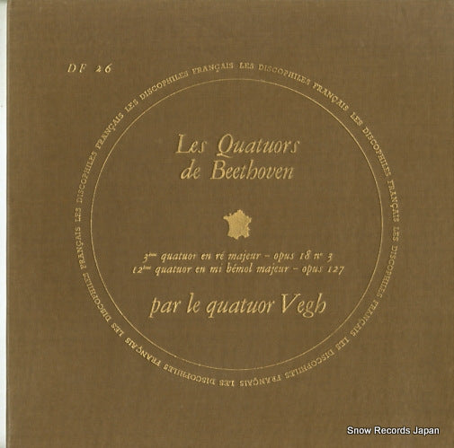 VEGH-QUARTETT beethoven; 3e quatuor re majeur opus 18 n3 DF26