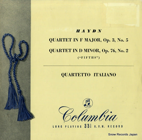 QUARTETTO ITALIANO haydn; quartet no.5, no.2 "fifths" 33CX1230