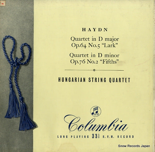 HUNGARIAN STRING QUARTET, THE haydn; quartet no.5 "lark", no.2 "fifths" 33CX1527