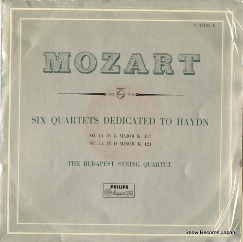 BUDAPEST STRING QUARTET, THE mozart; quartet no.14, no.15 A01125L