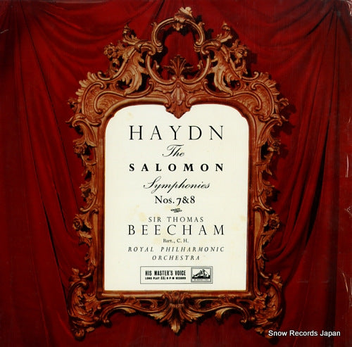 BEECHAM, THOMAS haydn; the salomon symphonies nos.7 and 8 ALP1693