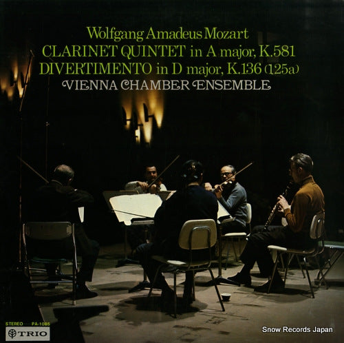 VIENNA CHAMBER ENSEMBLE mozart; clarinet quintet in a mojor k.581 PA-1085
