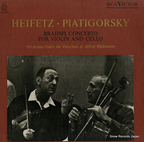 HEIFETZ, JASCHA, AND GREGOR PIATIGORSKY brahms; concerto for violin and cello LD2513
