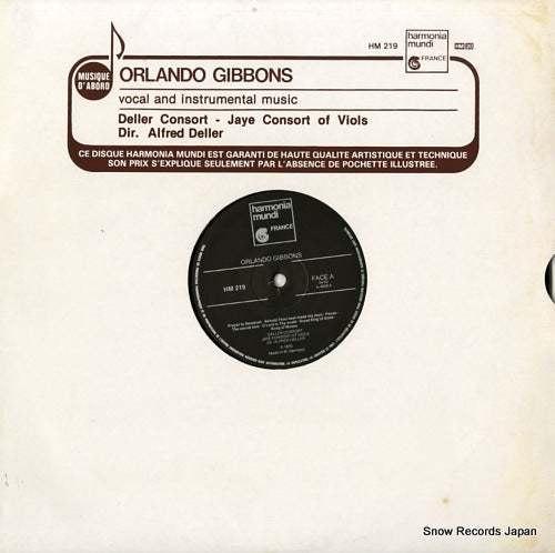 DELLER, ALFRED gibbons; vocal and instrumental music HM219