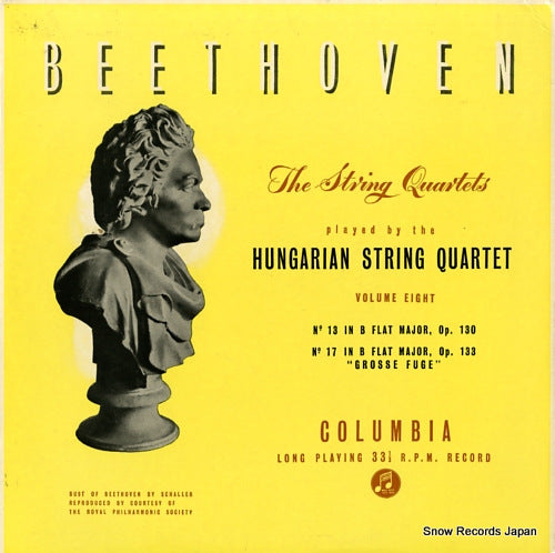 HUNGARIAN STRING QUARTET, THE beethoven; quartet no.13, no.17 "grosse fuge" 33CX1405